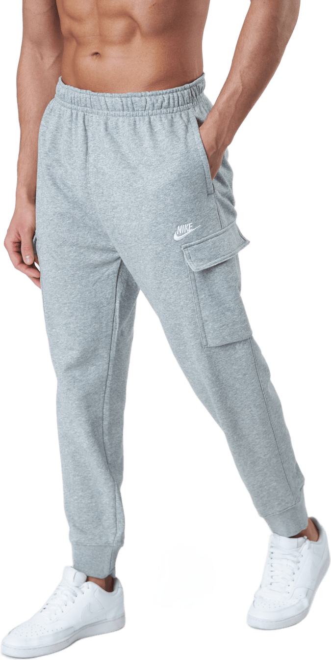 Nike Sportswear Club French Te Dk Grey Heather/matte Silver/w, Male, Vêtements, Pantalon, Gris, XL