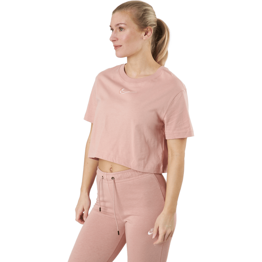 W Nsw Crop Ss Tee Prnt Rose Whisper/white - Bild 2