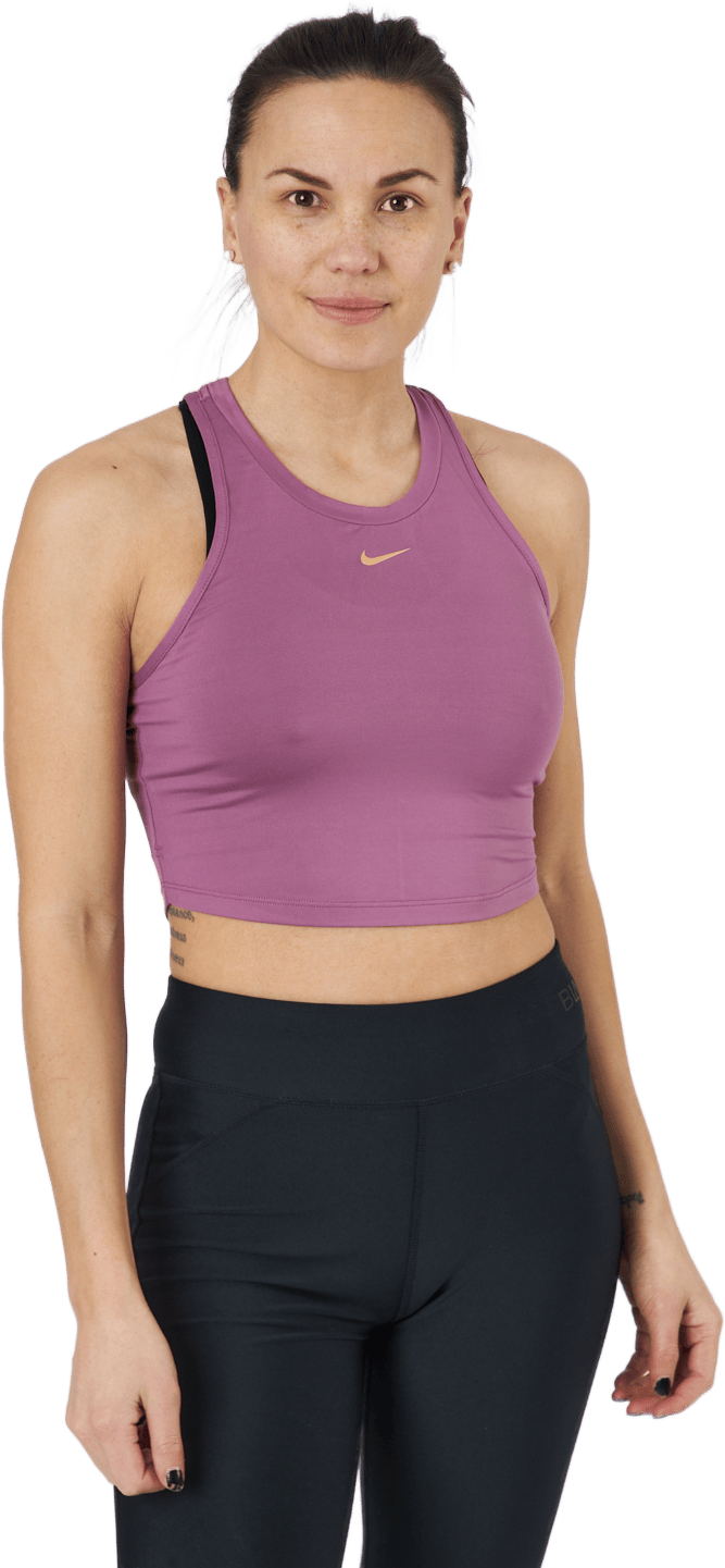 Nike Dri-fit One Luxe Women's  Light Bordeaux/metallic Gold, Female, Kleding, Tops, Rennen, Purper, M