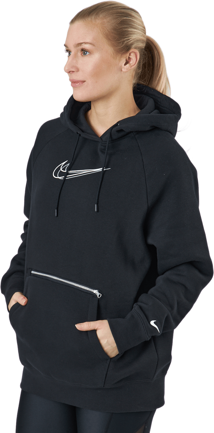 W Nsw Po Hoodie Os Bb Flc Prnt Black/white - Bild 2