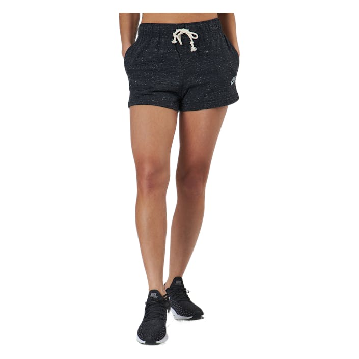 Sportswear Gym Vintage Women's Shorts BLACK/WHITE, Female, Apparels, Shorts, Black, L