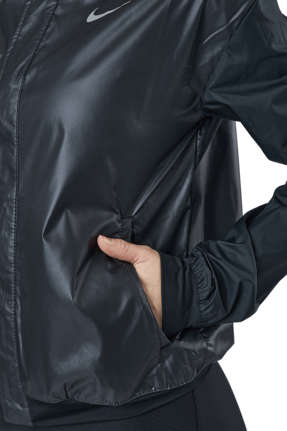 Swoosh Run Women's Running Jacket BLACK/WHITE - Bild 5