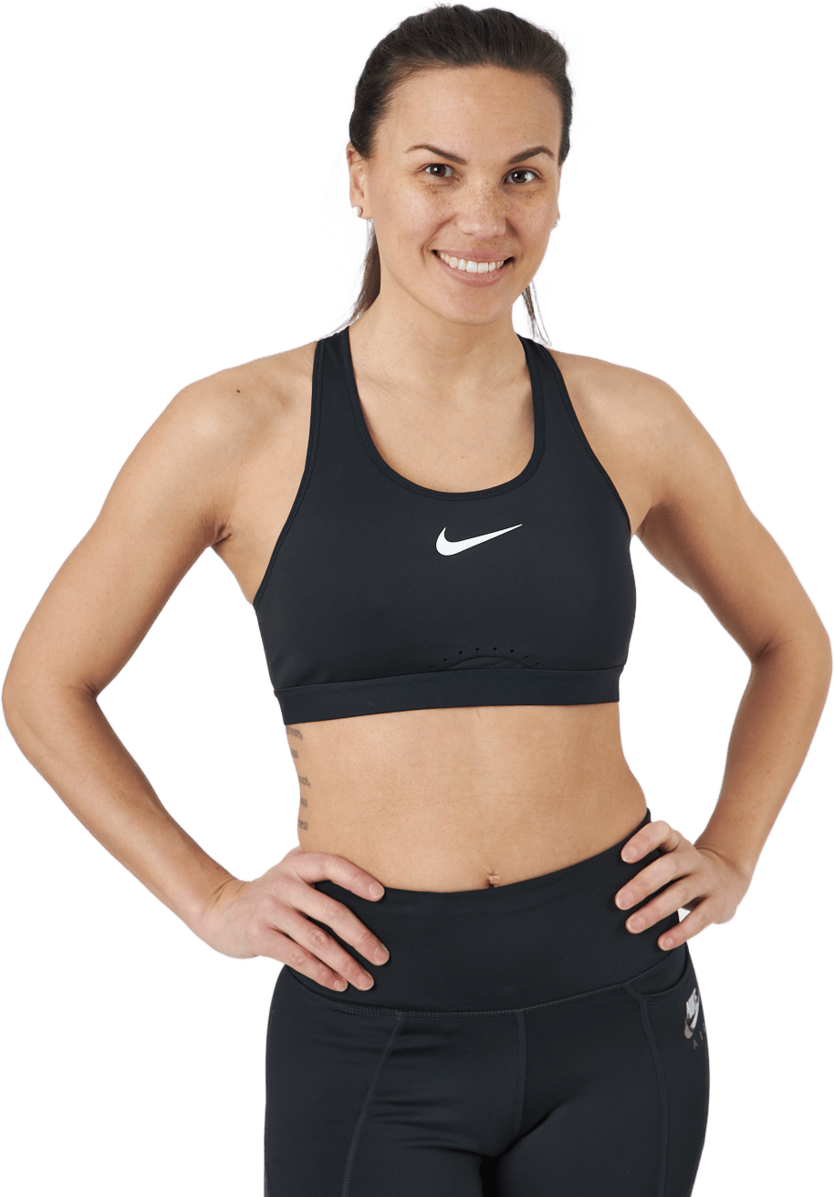Dri-FIT Swoosh Women’s High-Support Non-Padded Adjustable Sports Bra BLACK/BLACK/DK SMOKE GREY/WHITE