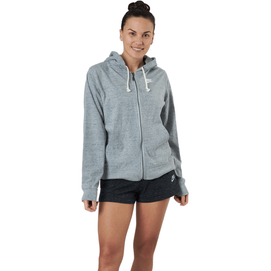 Sportswear Gym Vintage Women’s Full-Zip Hoodie DK GREY HEATHER/WHITE