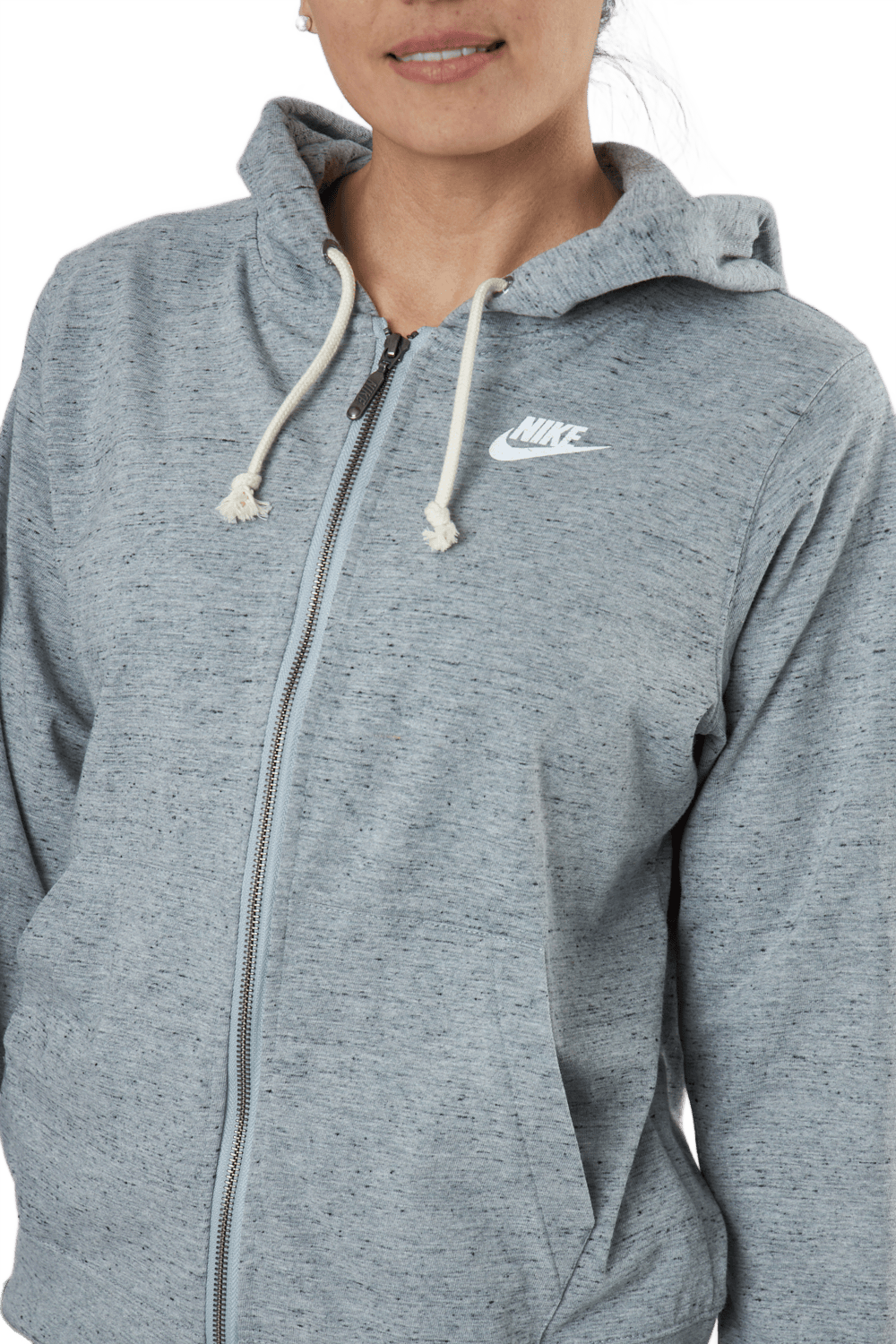Sportswear Gym Vintage Women's Full-Zip Hoodie DK GREY HEATHER/WHITE - Bild 4