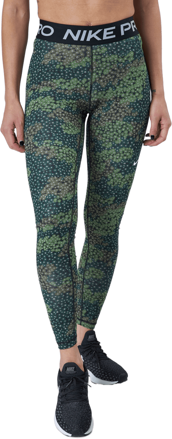 Nike Pro Dri-fit Women's Print Treeline/black/white, Female, Apparels, Leggings, Workout, Multi color, M