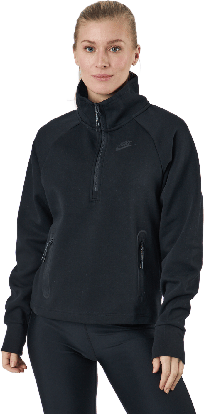Nike Sportswear Tech Fleece Wo Black/black, Female, Odevy, Košele, Čierna, M