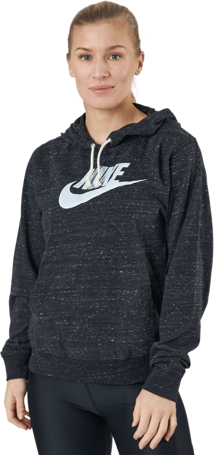 Sportswear Gym Vintage Women’s Pullover Hoodie BLACK/WHITE