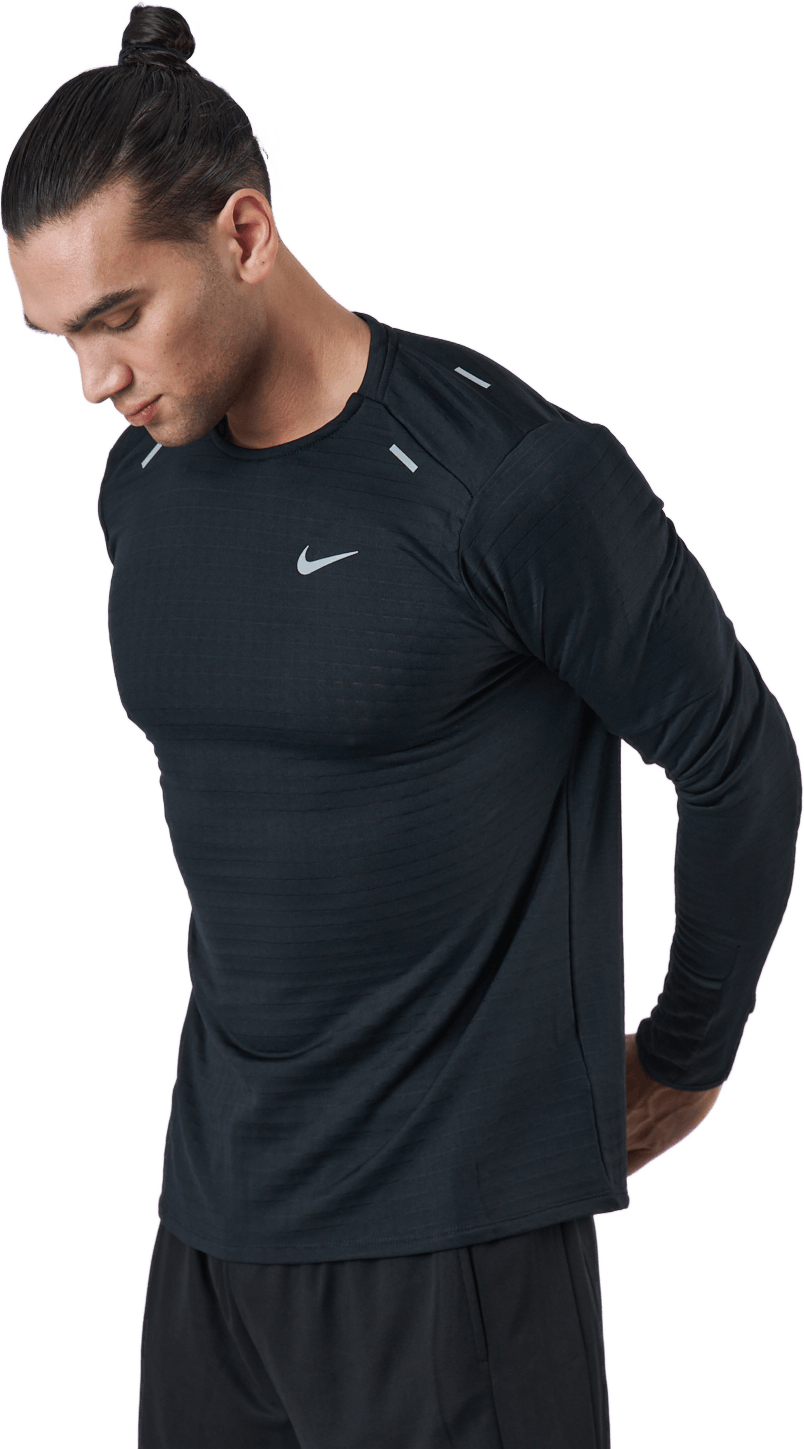 Therma-FIT Repel Element Men's Running Top BLACK/REFLECTIVE SILV, Male, Tøj, T-shirt, Løb, Sort, XL