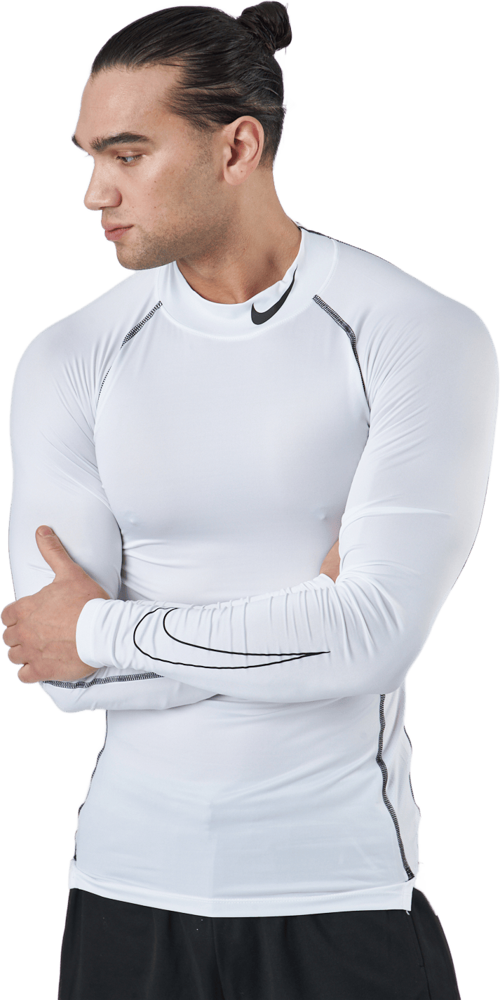 Nike Pro Dri-FIT Men's Tight Fit Long-Sleeve Top WHITE/BLACK/BLACK - Bild 2