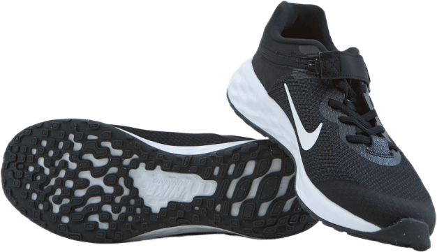 Revolution 6 FlyEase Big Kids' Easy On/Off Road Running Shoes BLACK/WHITE-DK SMOKE GREY - Bild 7