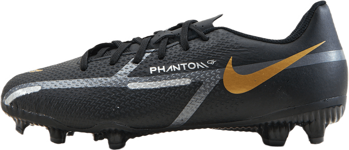 Nike Junior. Phantom Gt2 Academy F Black/mtlc Dark Grey-metallic, Unisex, Buty, Buty piłkarskie, Piłka nożna, Czarny, EU 38,5