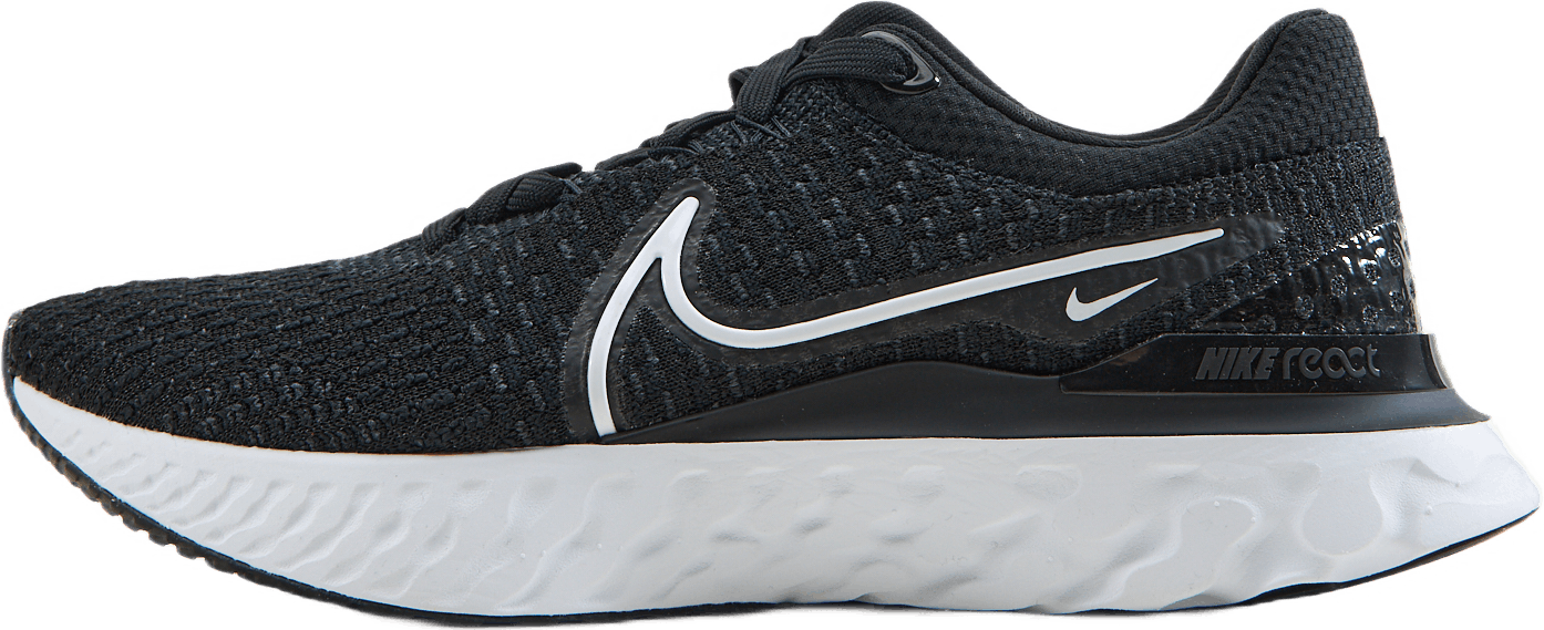 React Infinity Run Flyknit 3 Men's Road Running Shoes BLACK/WHITE, Male, Skor, Löparskor, Löpning, Svart, EU 40,5