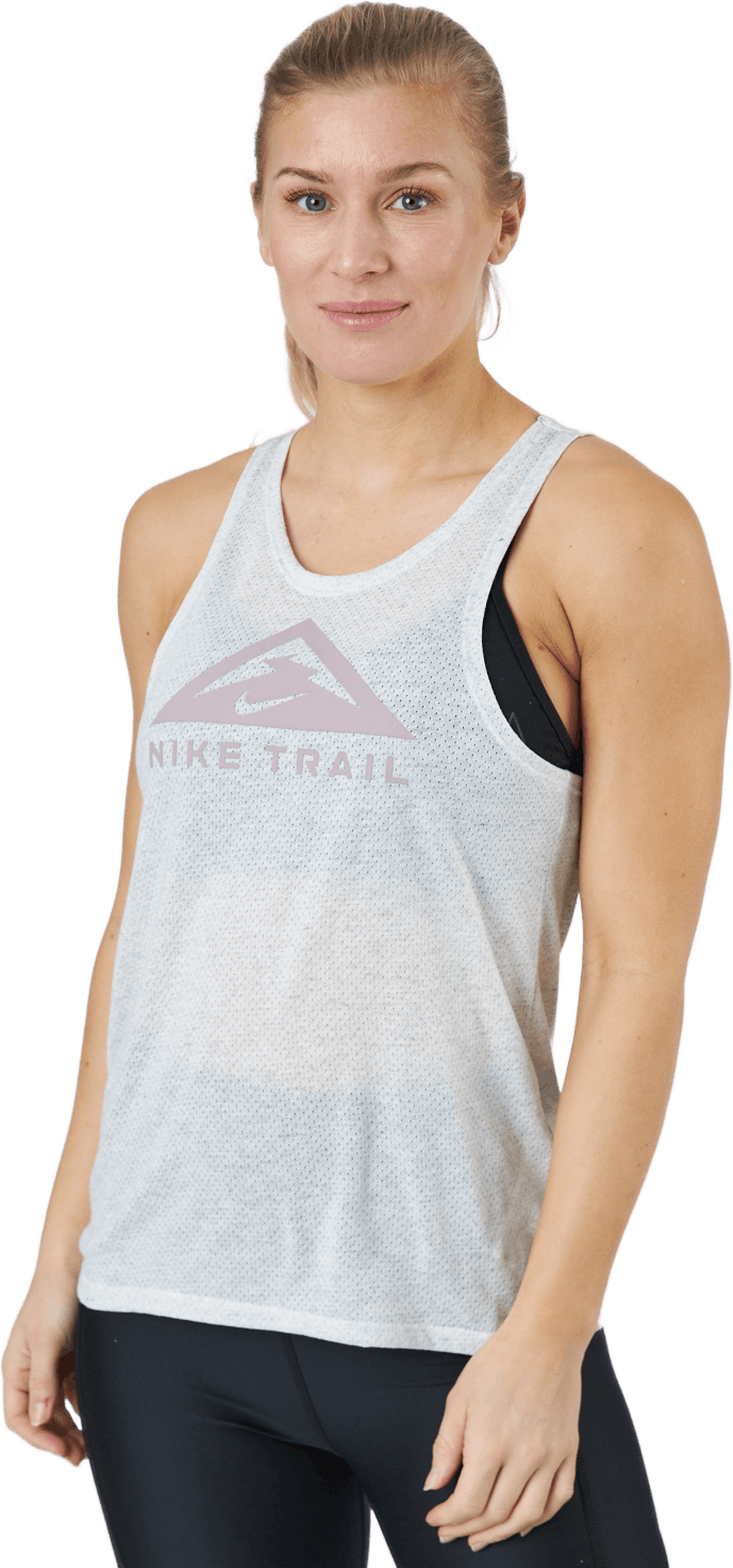 Nike Dri-fit Women's Trail Run Lt Smoke Grey/grey Fog/htr/plu, Female, Apparels, Tops, Running, White, XS