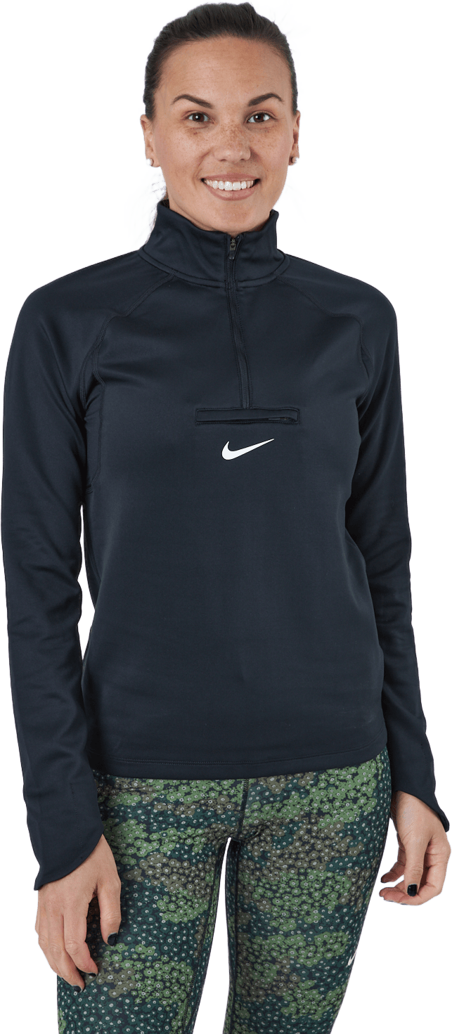 Nike Dri-fit Element Women's T Black/dk Smoke Grey/white, Female, Apparels, Shirts, Running, Blue, S