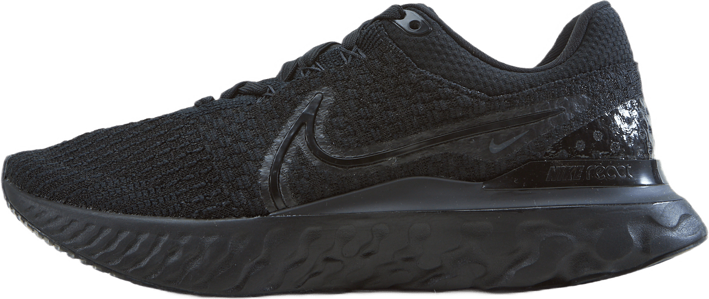 React Infinity Run Flyknit 3 Men's Road Running Shoes BLACK/BLACK-BLACK, Male, Topánky, Bežecké topánky, Beží, Čierna, EU 44