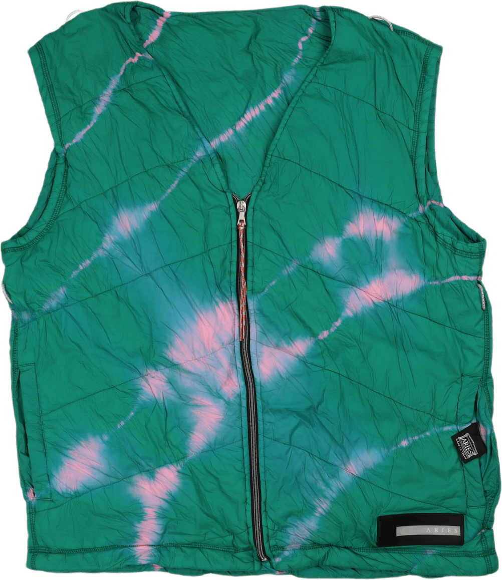 Tie-dye Padded Liner Gilet Pink/aqua