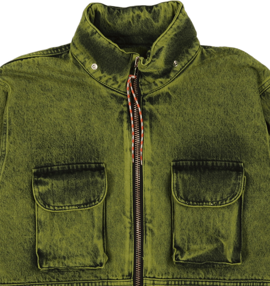 Denim Cargo Jacket Lime - Bild 3
