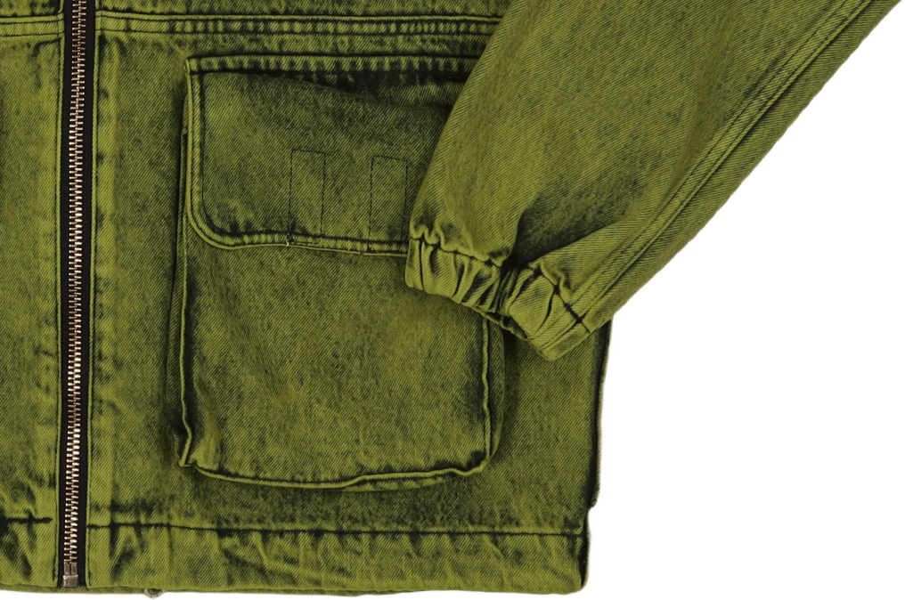 Denim Cargo Jacket Lime - Bild 4