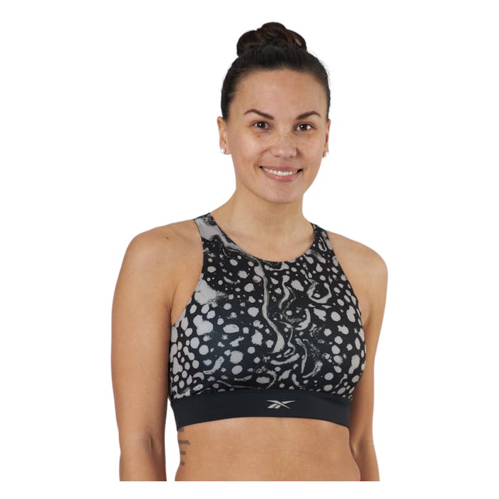 Modern Safari Bralette Nghblk, Female, Apparels, Sports Bras, Running, Multi color, XL