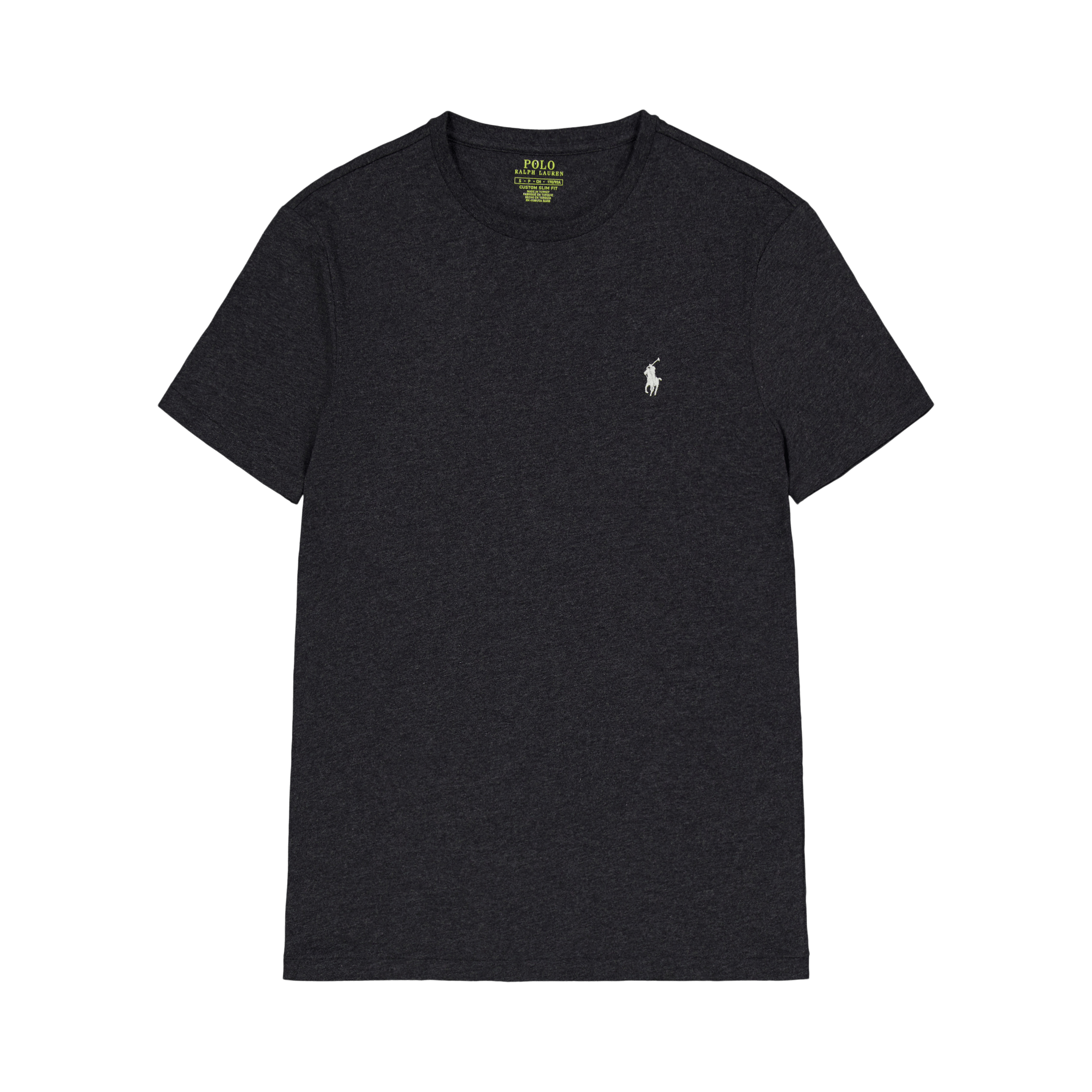 Custom Slim Fit Jersey Crewneck T-Shirt Black Marl Heather