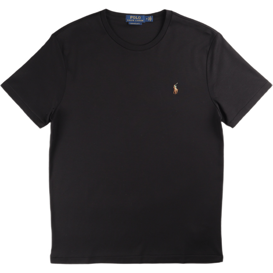 Custom Slim Fit Soft Cotton T-Shirt Polo Black