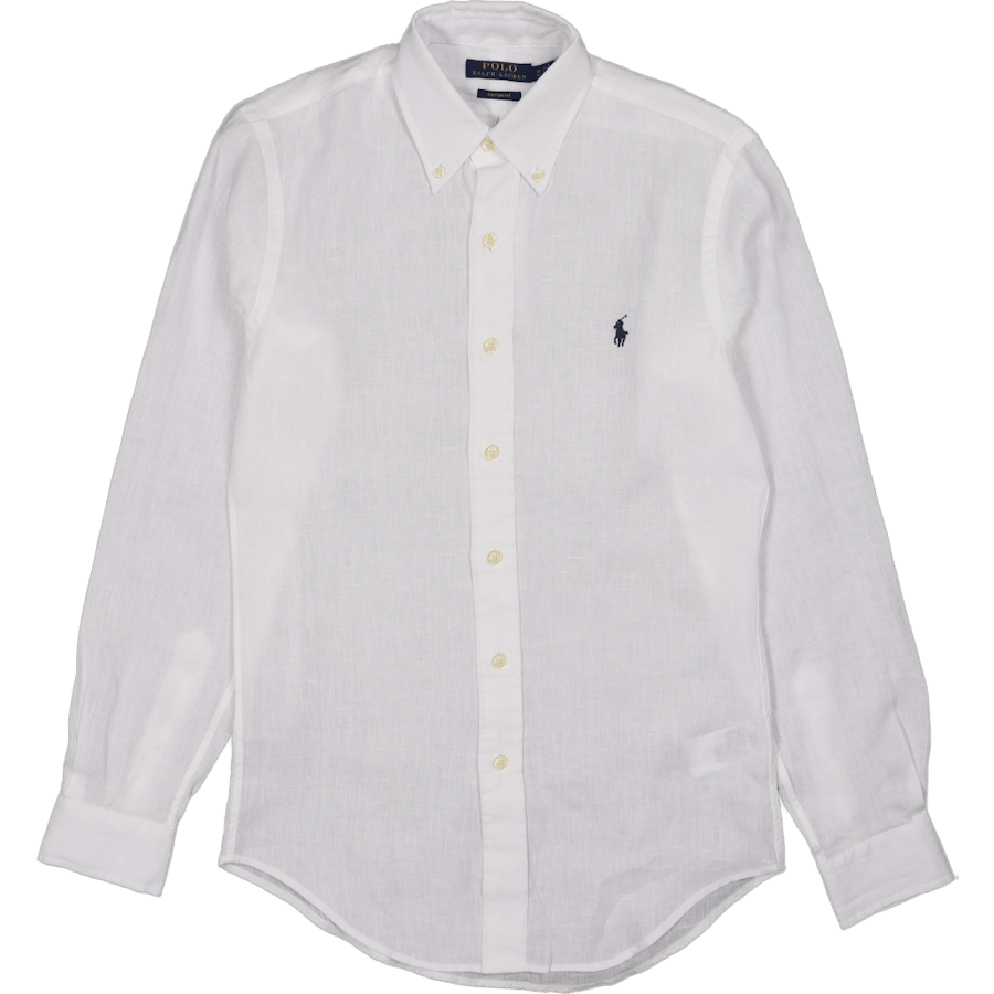 Custom Fit Linen Shirt White