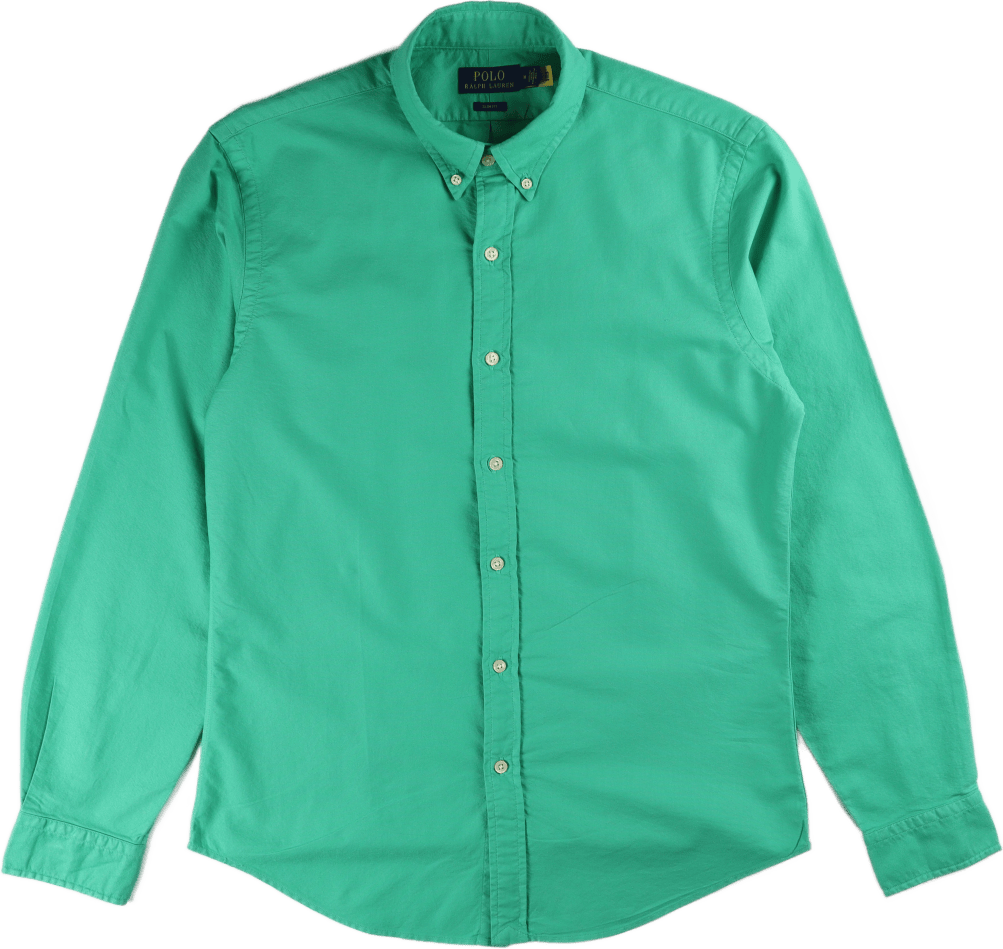 Slim Fit Garment-Dyed Oxford Shirt Cabo Green