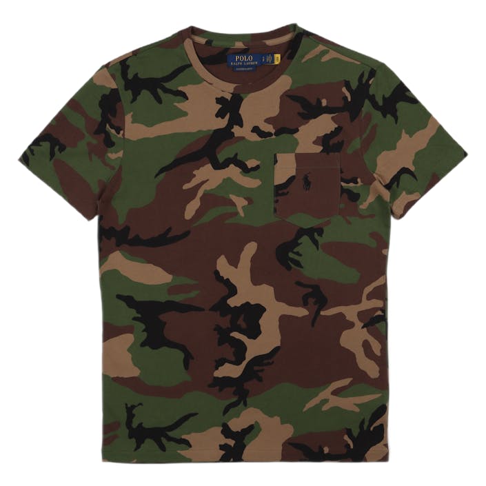 Custom Slim Fit Camo Pocket T-Shirt Surplus Camo, Male, Apparels, Tops, Patterned, XL