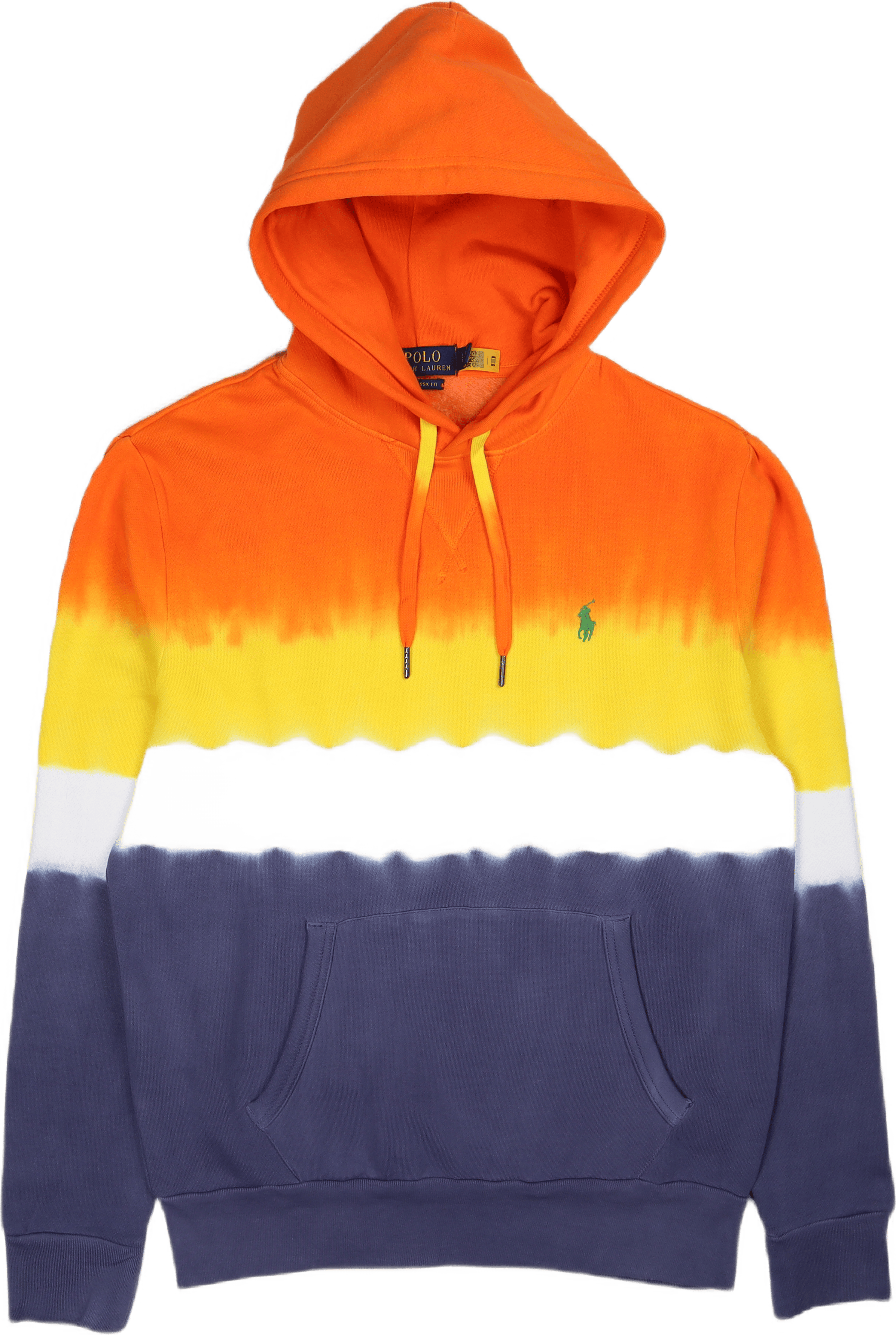 Tie-Dye Fleece Hoodie Bright Signal Orange Multi