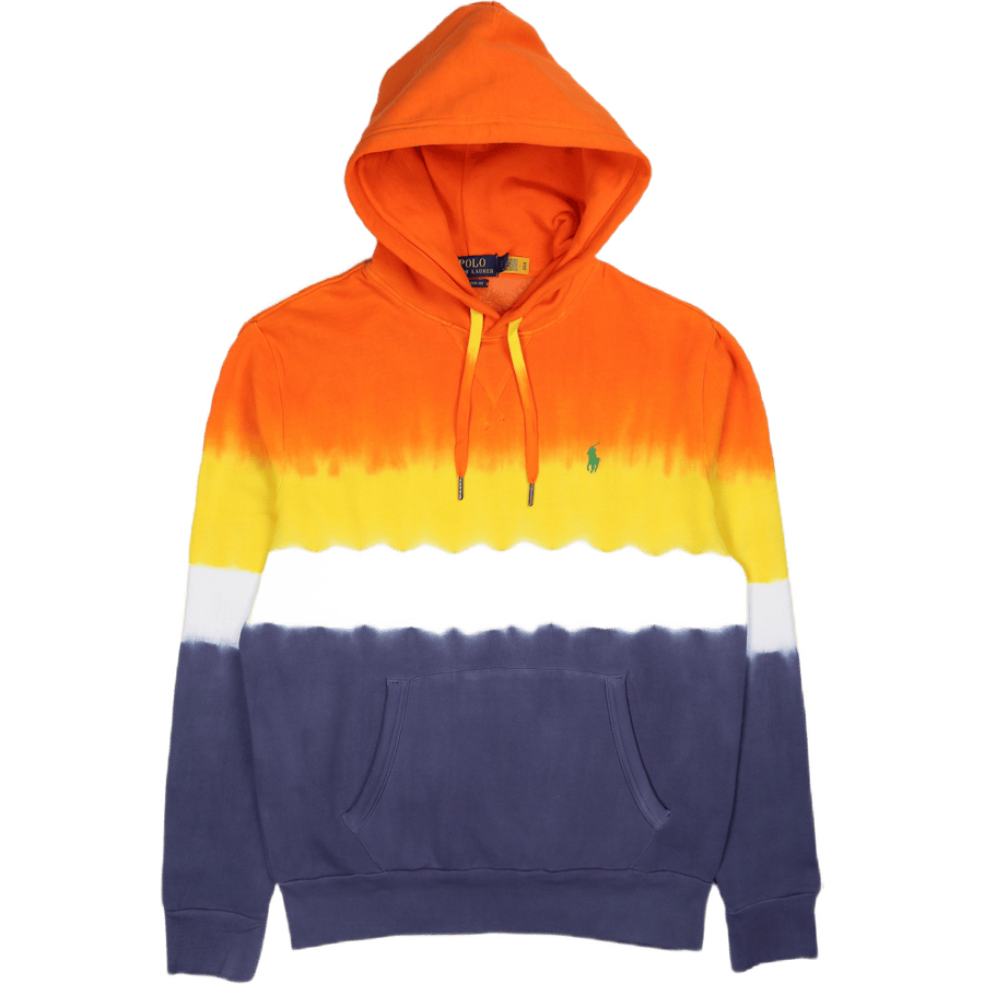 Tie-Dye Fleece Hoodie Bright Signal Orange Multi