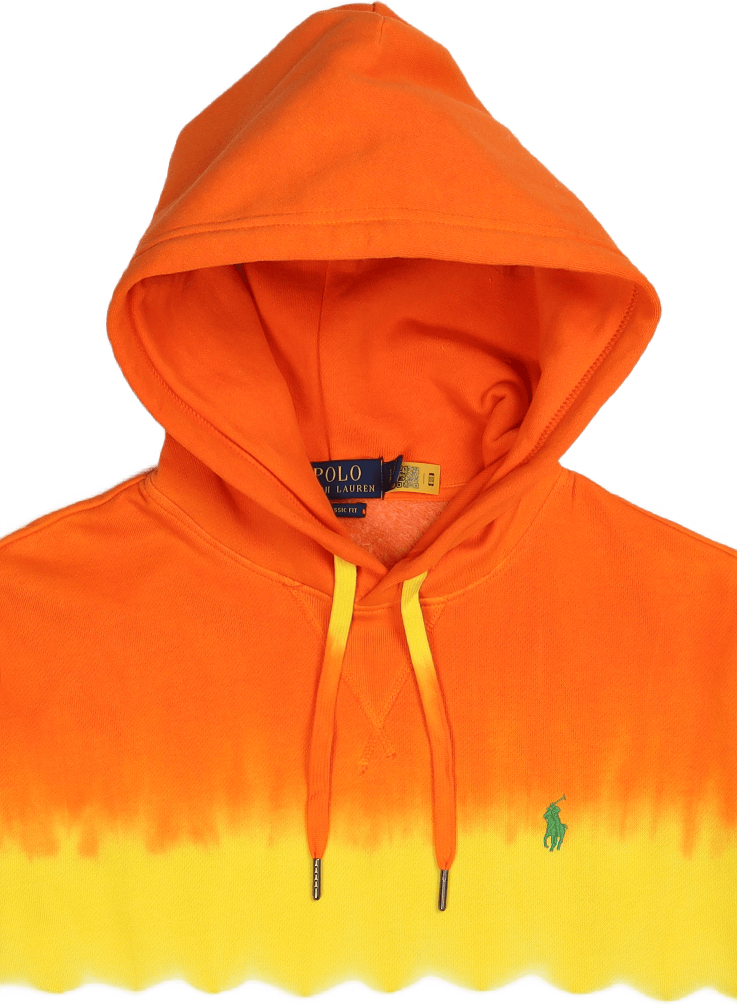 Tie-Dye Fleece Hoodie Bright Signal Orange Multi - Bild 2