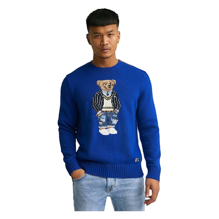 Polo Ralph Lauren Polo Bear Cotton Sweater, Male, Apparels, Tops, Blue, S