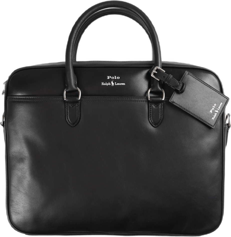 Leather Briefcase Bag, Unisex, Equipment, Accessories, Black, ONESIZE