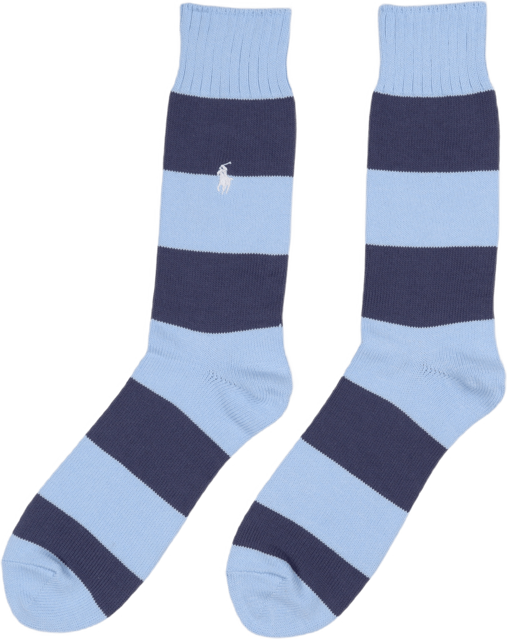 Rugby-Stripe Crew Socks Light Navy/Elite Blue, Male, Kleding, Sokken, Blauw/Blauw, ONESIZE