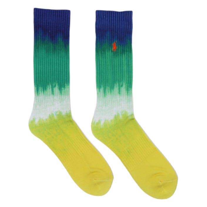 Single Tie Dye Crew Sock, Male, Apparels, Socks, multi color, ONESIZE