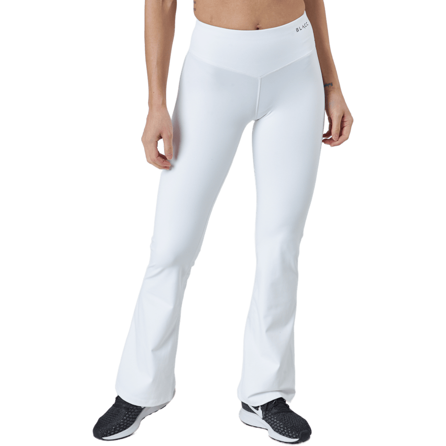 Flatter High Waist Flare Pants White