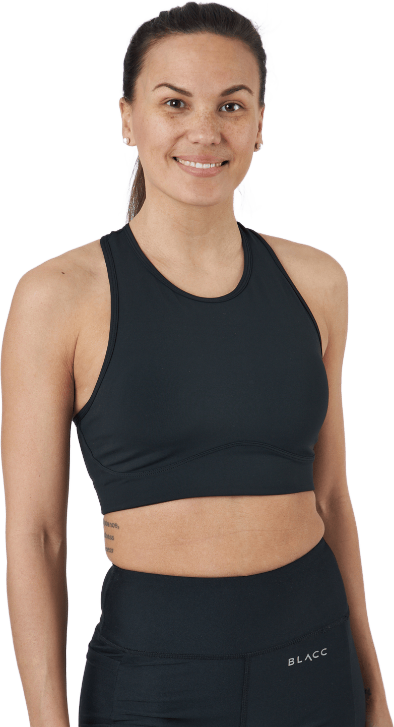 Fixed High Support Bra Black