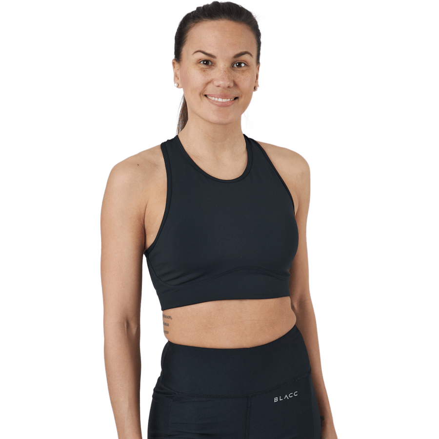 Fixed High Support Bra Black