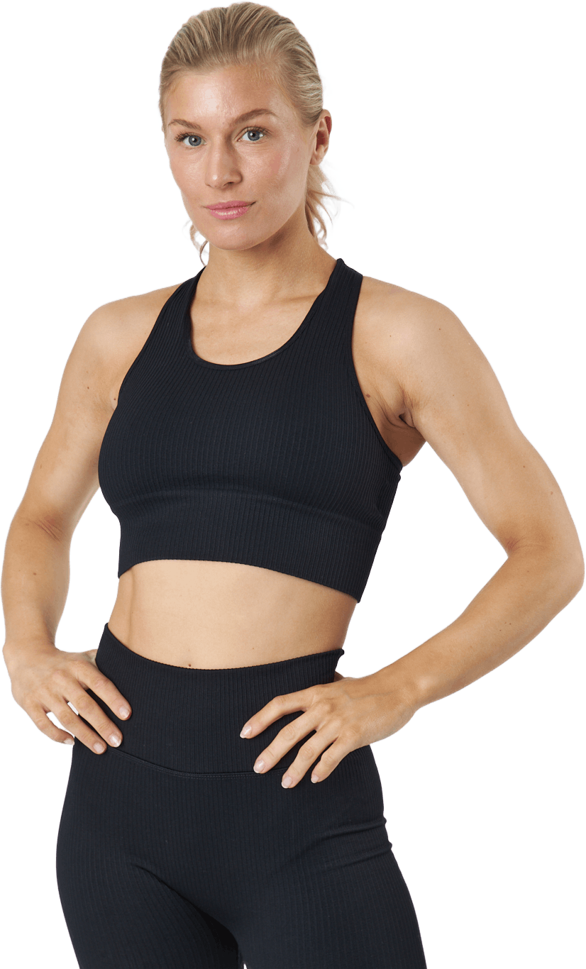 Rib Seamless Crop Top Black - Bild 2