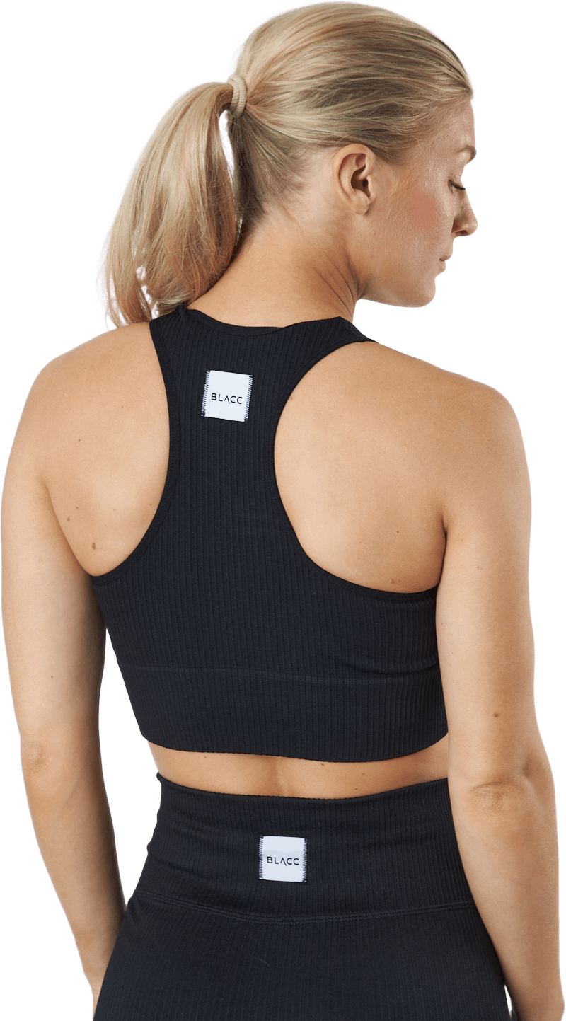 Rib Seamless Crop Top Black - Bild 5