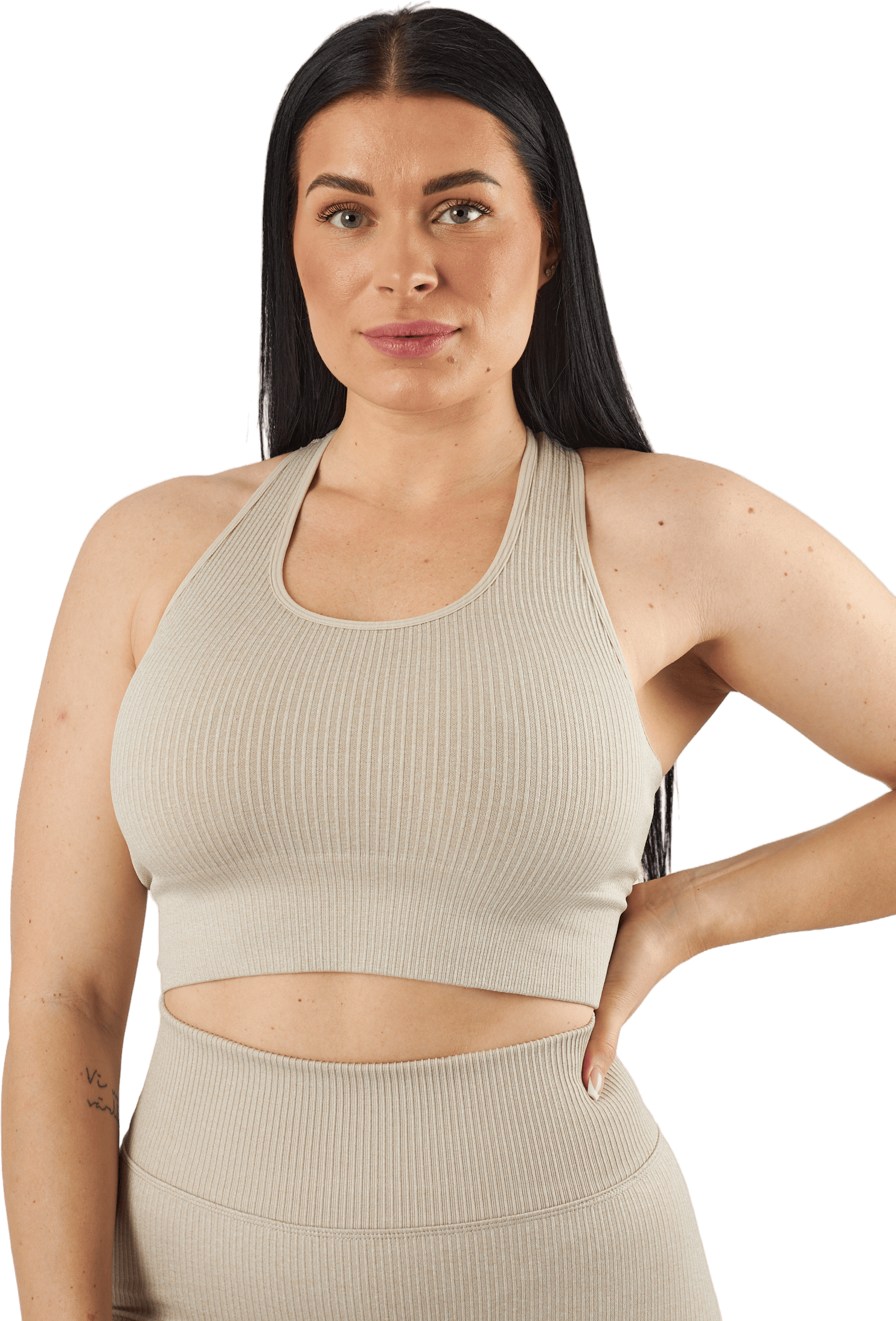 Rib Seamless Crop Top Mushroom - Bild 2