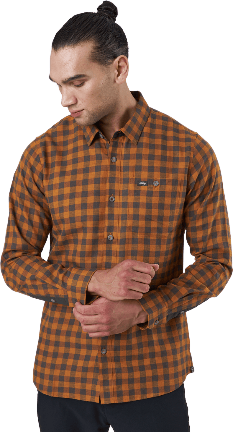 Ekren Ms Ls Shirt Dark Gold, Male, Apparels, Shirts, Multi color, S