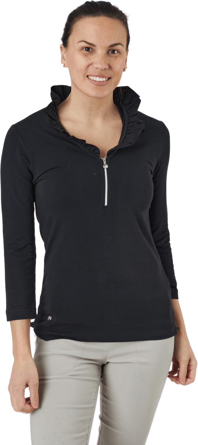 Patrice 3/4 Polo Shirt Black