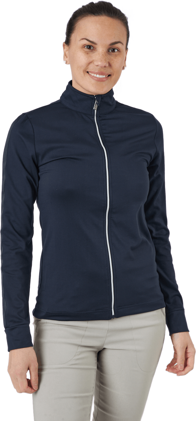 Anna Ls Full Zip Navy, Female, Kleding, jassen, Golf, Blauw, M