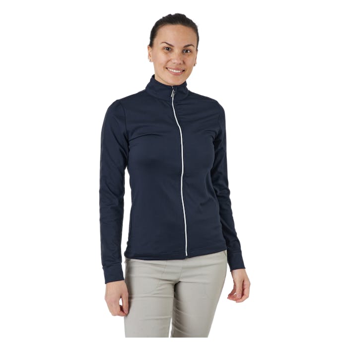 Anna Ls Full Zip Navy, Female, Kläder, jackor, Golf, Blå, M