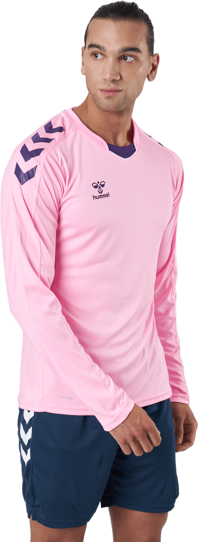 Hmlcore Xk Poly Jersey L/s Cotton Candy, Male, Apparels, Shirts, Pink, XXL