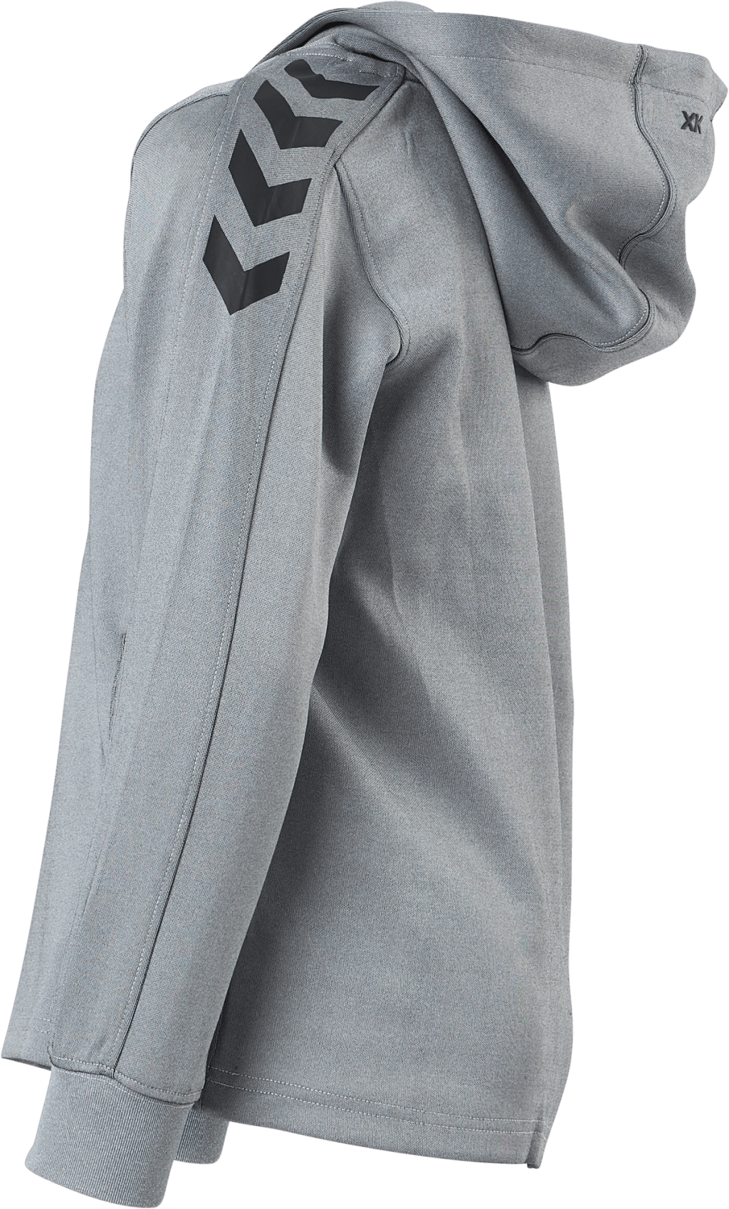 Hmlcore Xk Poly Kids Sweat Hoo Grey Melange - Bild 2