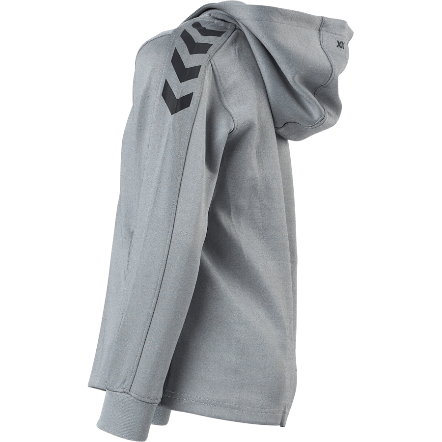 Hmlcore Xk Poly Kids Sweat Hoo Grey Melange - Bild 2