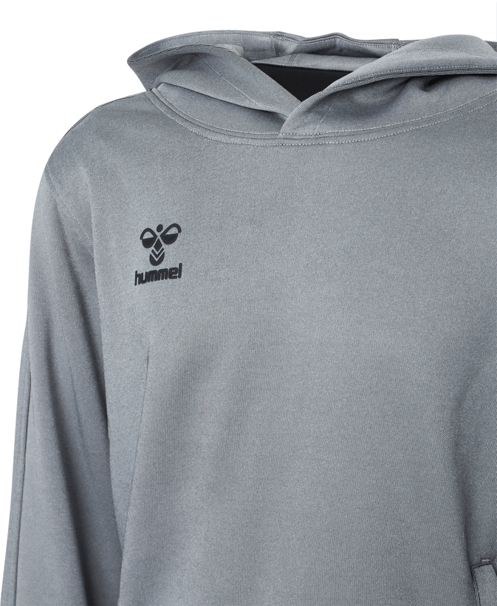 Hmlcore Xk Poly Kids Sweat Hoo Grey Melange - Bild 4